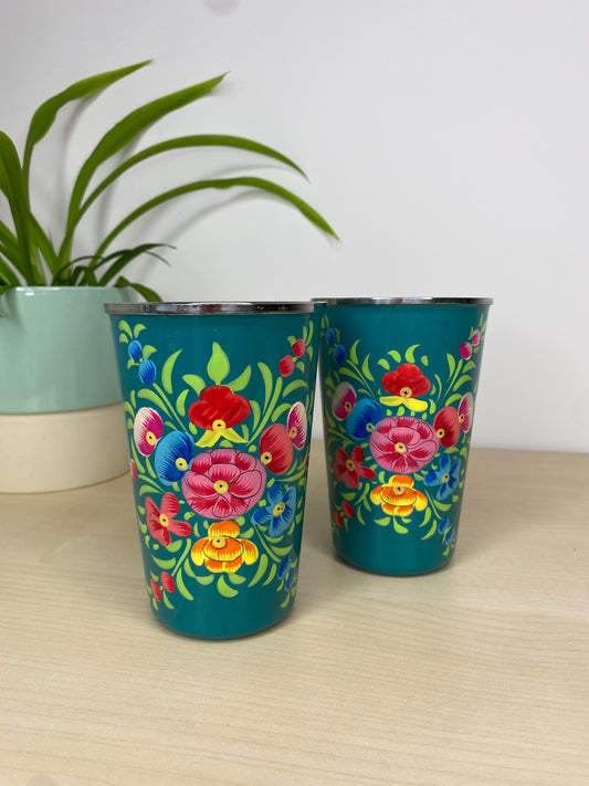 Teal Tumbler Pair