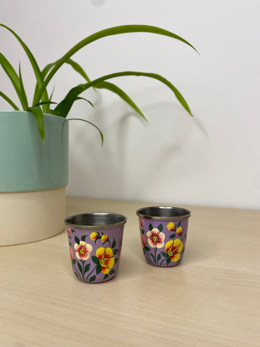 Violet Egg Cup Pair